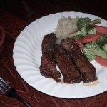 Beef and sauerkraut and farmer's market vegetables